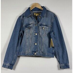 NEW MICHAEL Michael Kors Women's M Cropped Denim Jacket • Reg Price $155